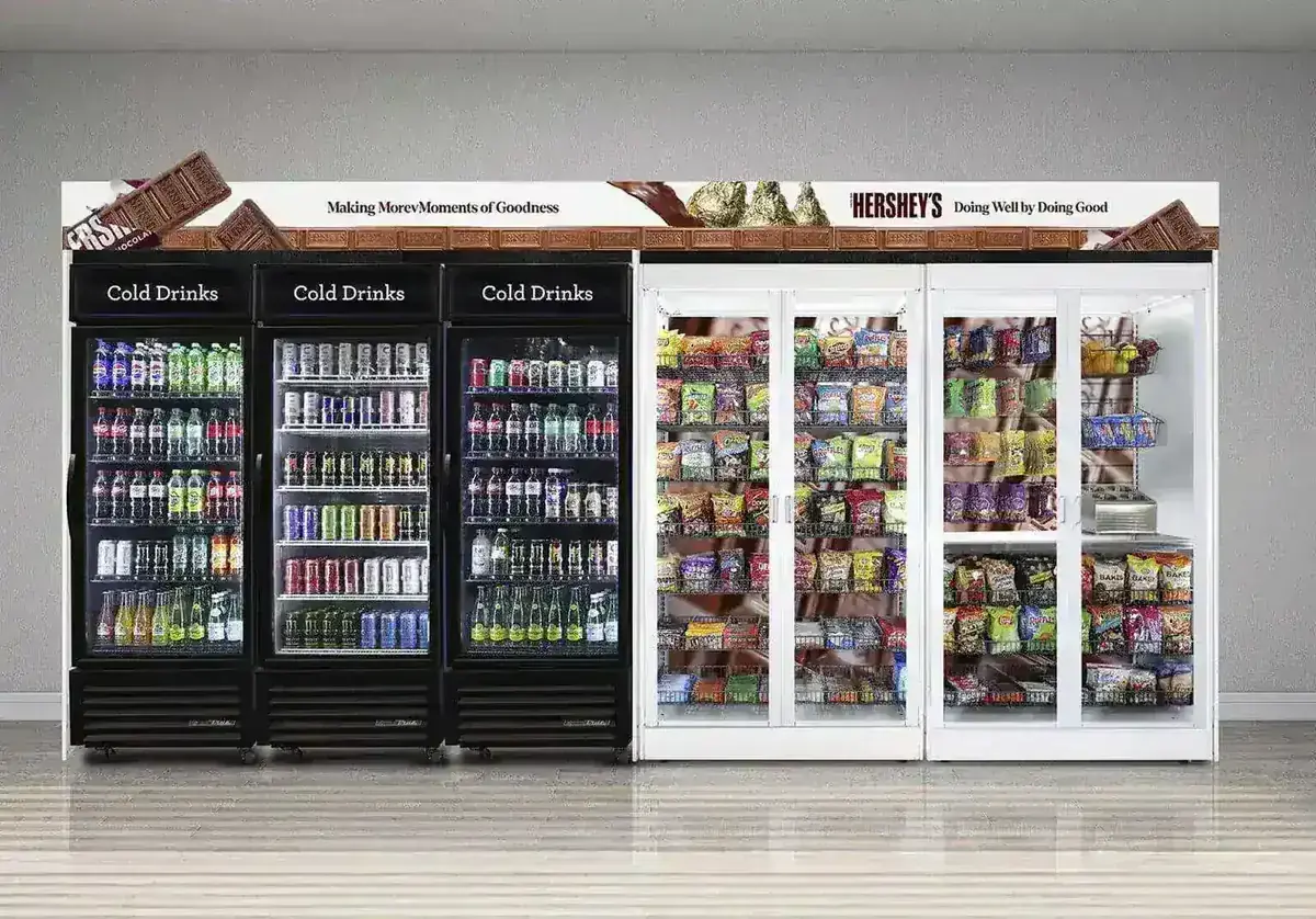 Office micro-market with fresh food options - Chicagoland micro-market installation