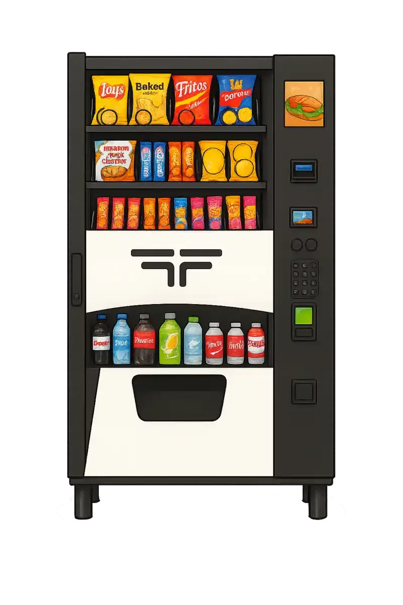 Free combo vending machines Chicago - Snacks and drinks in one machine